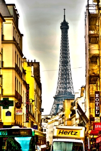 it looked like the Eiffel Tower was just a block away from my  hotel photo by Willie Brown